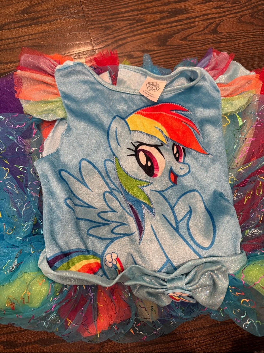 My Little Pony Light Blue Rainbow Tulle One-Piece